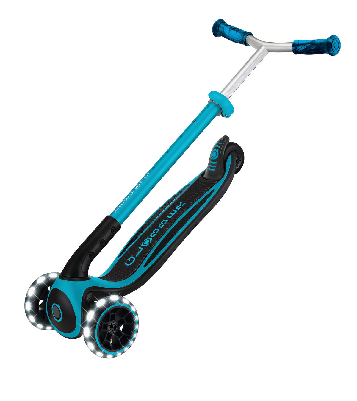 KINDERSCOOTER ACE LIGHTS  - Blau, Basics, Kunststoff (61/37/94,5cm) - GLOBBER