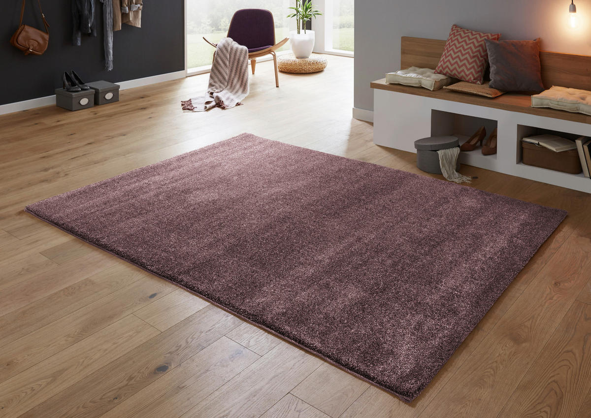 WEBTEPPICH 80/150 cm  - Aubergine, Basics, Textil (80/150cm) - Novel