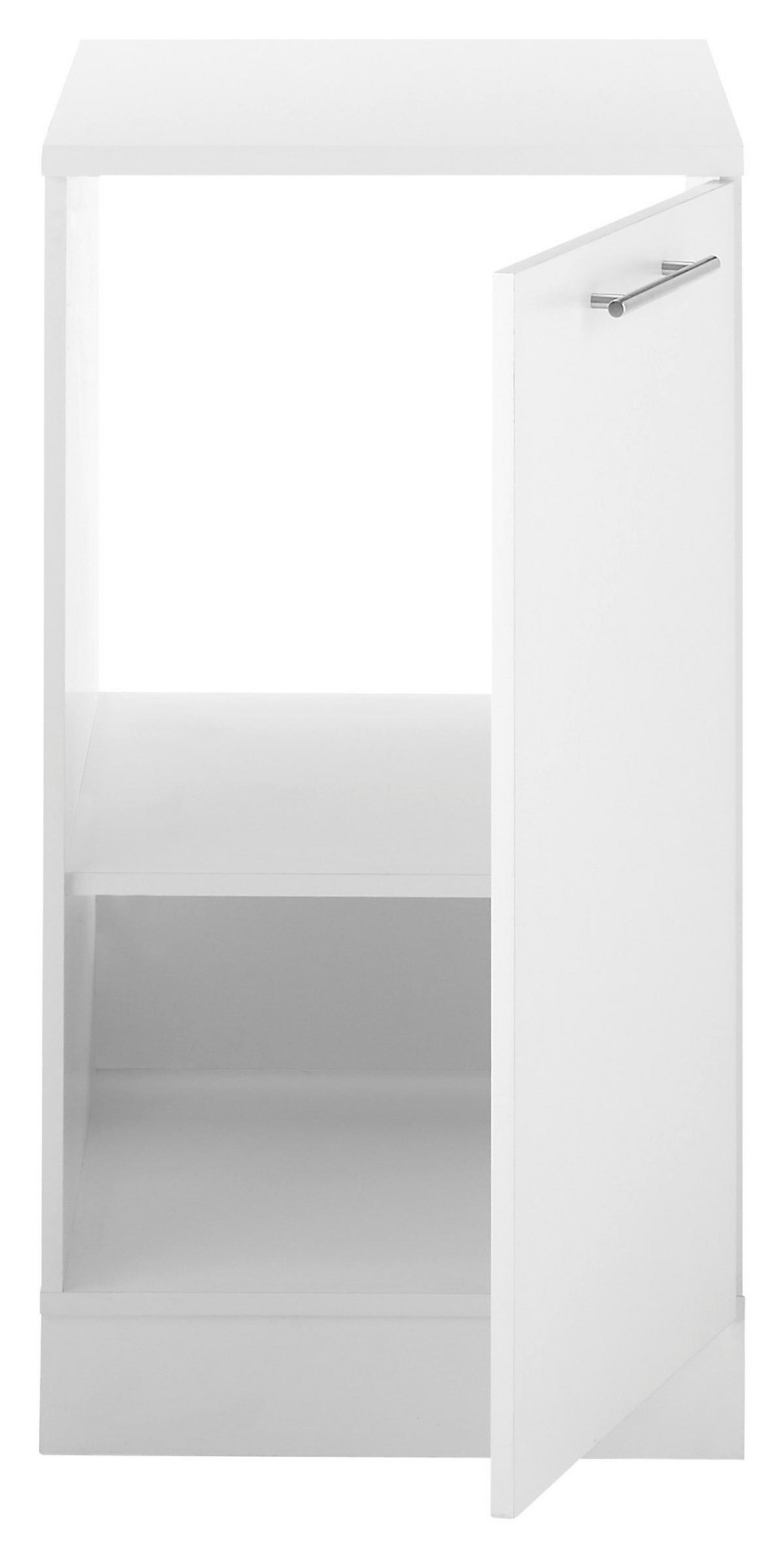 MEHRZWECKSCHRANK 50/92/68 cm  in Weiß  - Chromfarben/Schwarz, Design, Holzwerkstoff/Kunststoff (50/92/68cm)