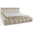 POLSTERBETT 180/200 cm,  in Creme, Lattenrost, Bettkasten,  - Birkefarben/Creme, Trend, Holz/Kunststoff (180/200cm) - Esposa