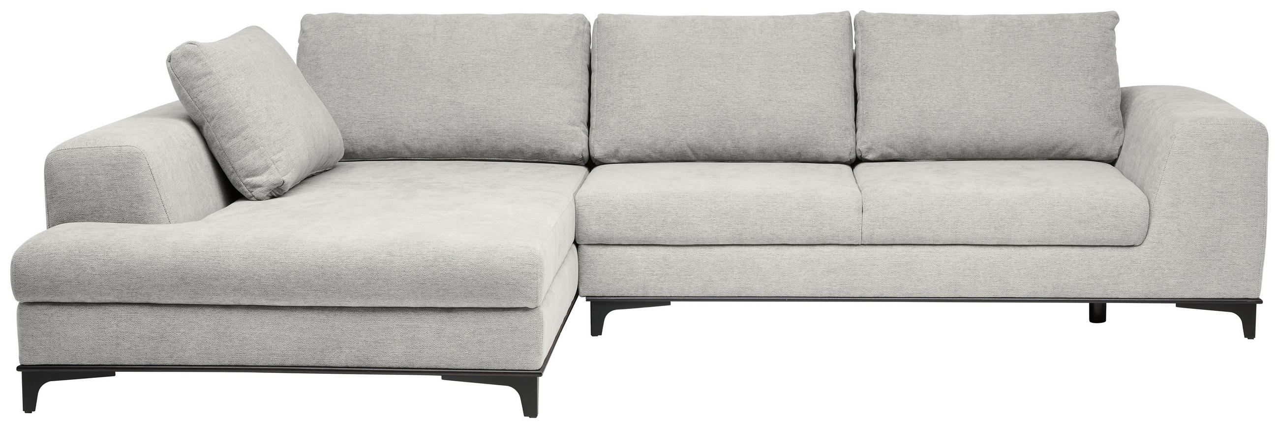 ECKSOFA inkl. Funktionen Creme Webstoff Rückenkissen, Bettkasten, Schlaffunktion, Rücken echt  - Wengefarben/Creme, Design, Holz/Textil (211/314cm) - Stylife