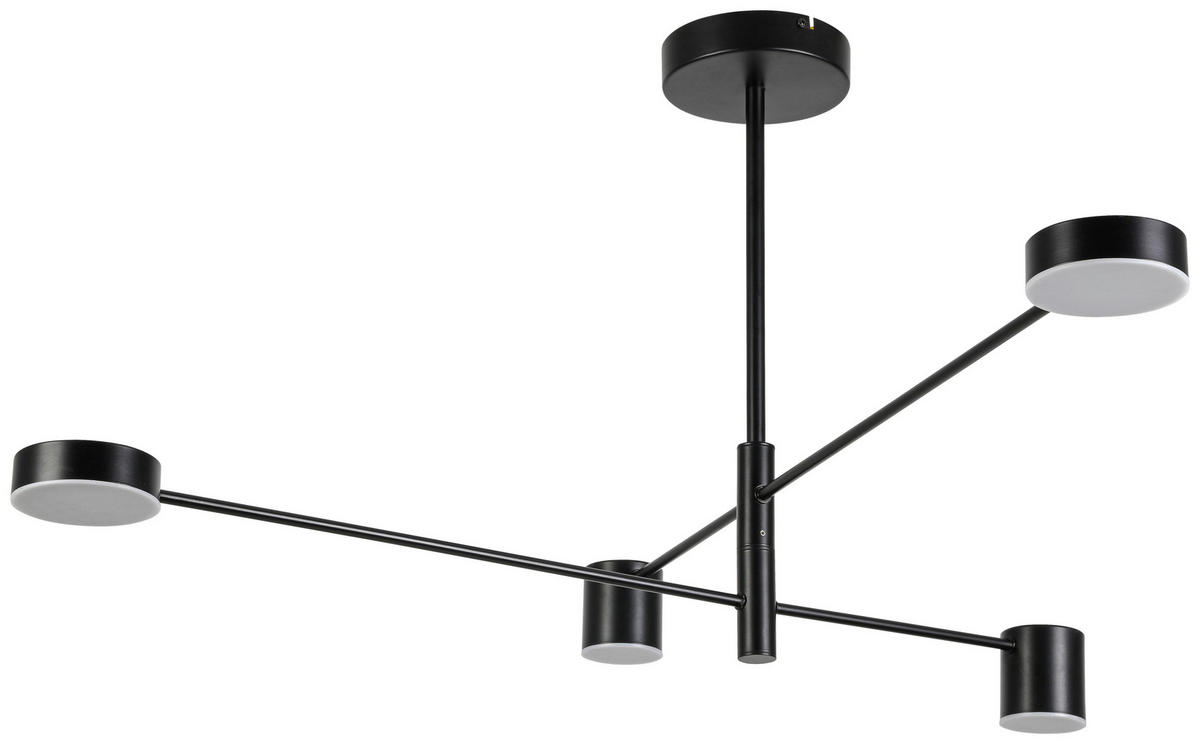 HÄNGELEUCHTE 91,4/91,4/51 cm  - Schwarz, Design, Kunststoff/Metall (91,4/91,4/51cm) - Collet's Monde