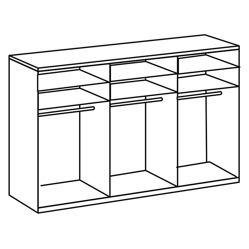 Thumbnail - Mid.you Schwebetürenschrank Wimex Level 36C, Weiß, Eiche, Holzwerkstoff, 6 Fächer, 300x236x65 cm, BQ - Bündnis für Quali...