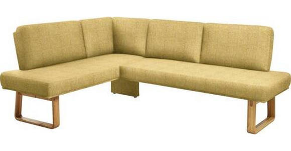 ECKBANK 174/265 cm in Gelb, Eichefarben - Eichefarben/Gelb, Design, Holz/Textil (174/265cm) - Dieter Knoll