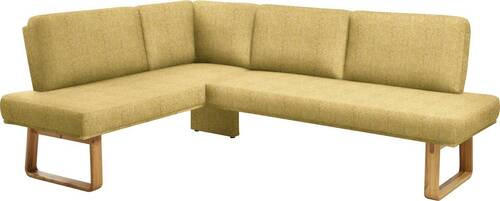 ECKBANK 174/265 cm  in Eichefarben, Gelb  - Eichefarben/Gelb, Design, Holz/Textil (174/265cm) - Dieter Knoll