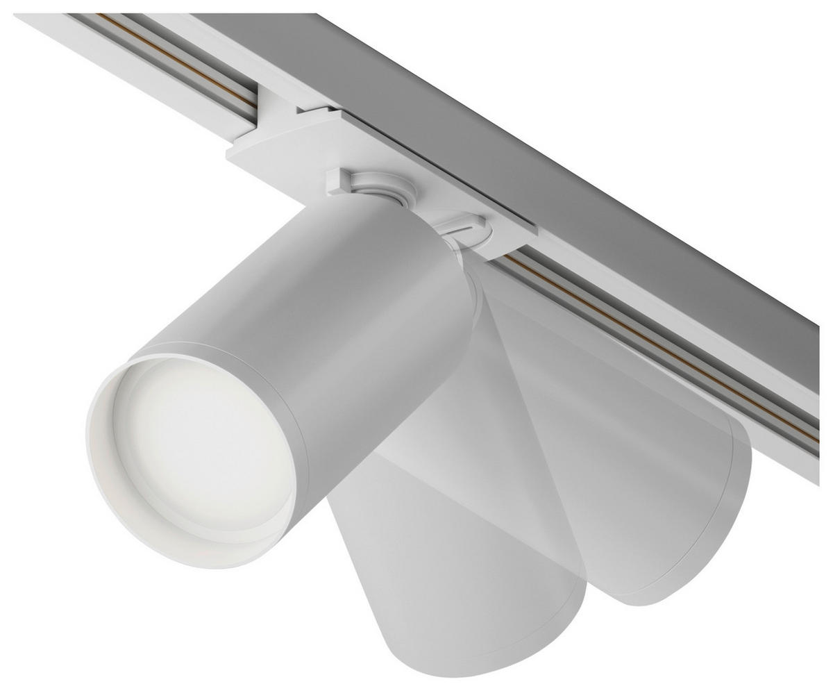SCHIENENSYSTEM-STRAHLER - Weiss, Basics, Metall (5,2/12,5/9,2cm) - MAYTONI
