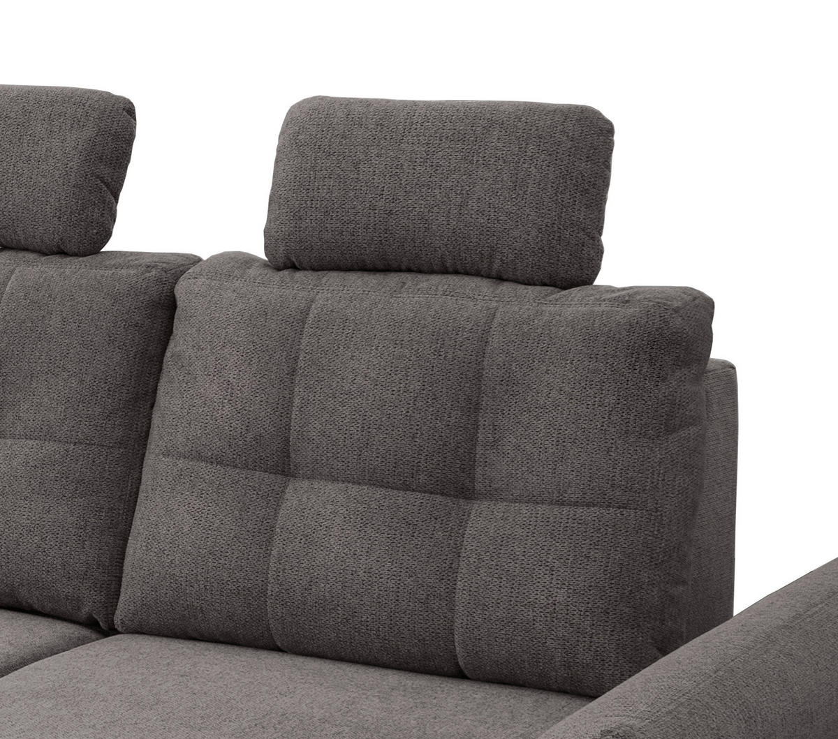 ECKSOFA in Chenille Graubraun  - Graubraun/Hellgrau, Modern, Holz/Textil (176/250-280cm) - Livetastic