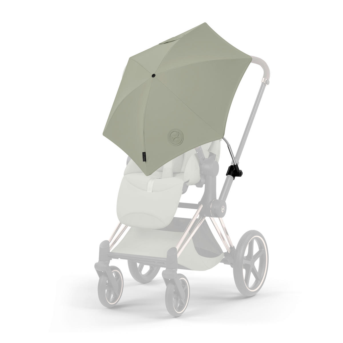PARASOLL TILL BARNVAGN  - silver/mörkgrön, Basics, metall/textil (73,5/43,5cm) - Cybex