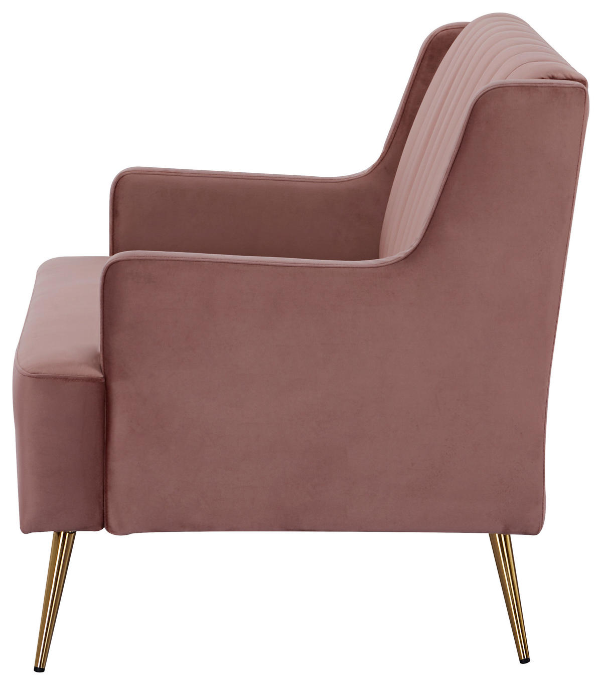 KÜCHENSOFA  - Goldfarben/Altrosa, Design, Textil/Metall (130/85/80cm) - Livetastic