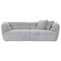 BIGSOFA Chenille Schwarz, Weiß  - Schwarz/Weiß, KONVENTIONELL, Kunststoff/Textil (240/75/105cm) - Carryhome
