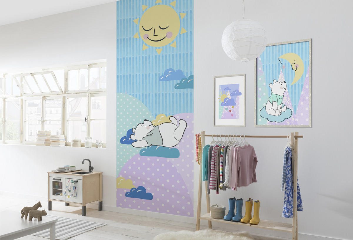 FOTOTAPET 100/280 cm  - vit/blå, Trend, textil (100/280cm)