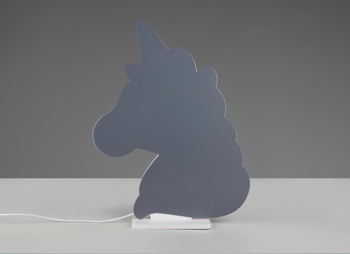 LED-DEKOLEUCHTE Unicorn 30,5/39,5 cm  - Weiß, LIFESTYLE, Kunststoff/Metall (30,5/39,5cm) - Novel