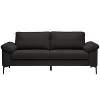 2,5-SITZER in Flachgewebe Dunkelbraun  - Dunkelbraun/Schwarz, Design, Textil/Metall (206/86/97cm) - Pure Home Lifestyle