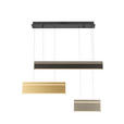 LED-HÄNGELEUCHTE 95/15/120 cm  - Goldfarben/Schwarz, Design, Kunststoff/Metall (95/15/120cm) - Dieter Knoll