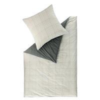 WENDEBETTWÄSCHE E-Grid grey Renforcé 135/200 cm  - Beige/Grau, Design, Textil (135/200cm) - Esprit