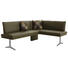 ECKBANK Echtleder Edelstahlfarben, Grün - Edelstahlfarben/Grün, Design, Leder/Metall (205/158cm) - Moderano ECKBANK Echtleder Edelstahlfarben, Grün - Edelstahlfarben/Grün, Design, Leder/Metall (205/158cm) - Moderano