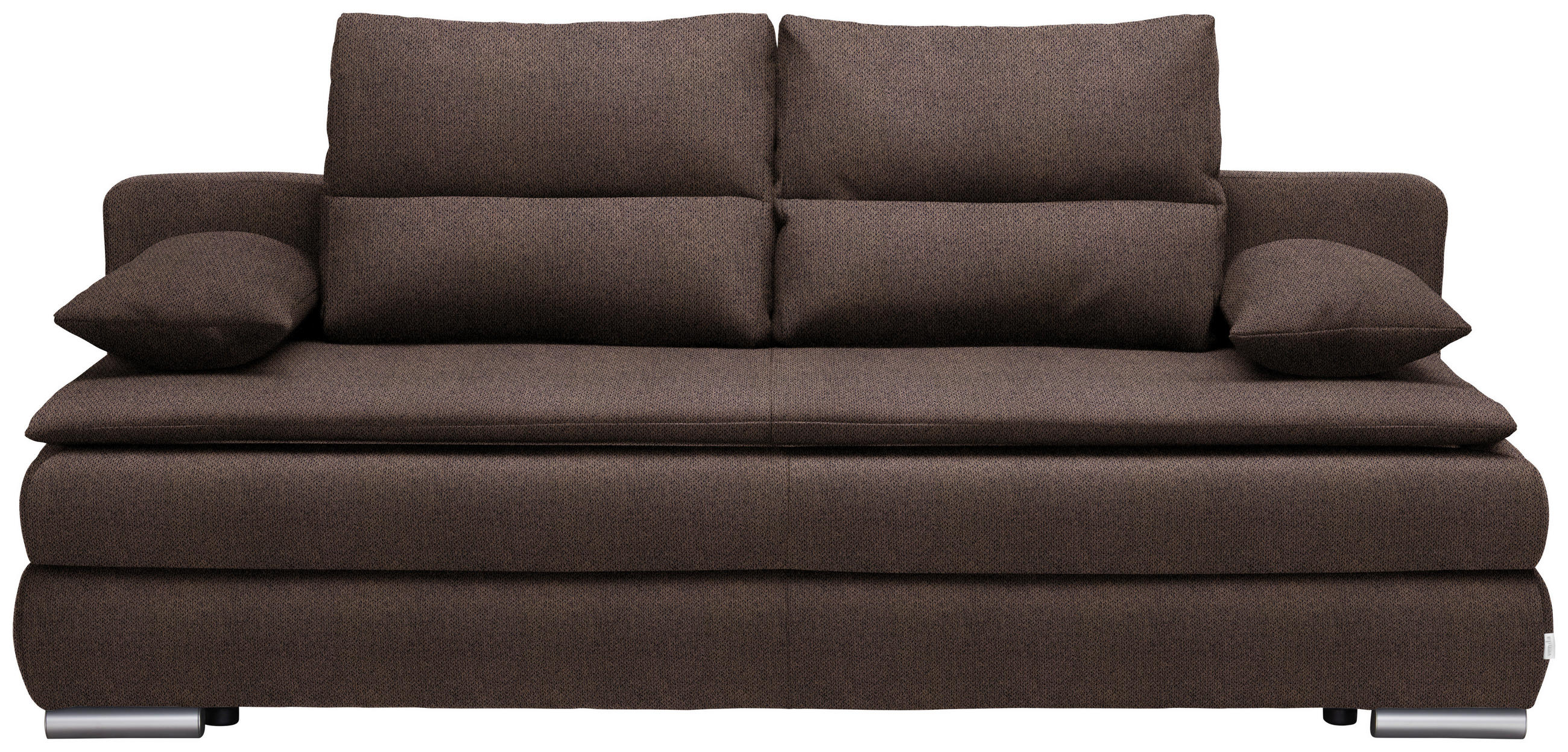 ROZKLÁDACÍ POHOVKA, textil, cappuccino - barvy stříbra/cappuccino, Konvenční, textil/plast (207/94/90cm) - Livetastic