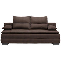 SCHLAFSOFA Webstoff Cappuccino  - Silberfarben/Cappuccino, KONVENTIONELL, Kunststoff/Textil (207/94/90cm) - Livetastic