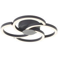 LED-DECKENLEUCHTE  34/6 cm    - Schwarz, Design, Kunststoff/Metall (34/6cm) - Brilliant