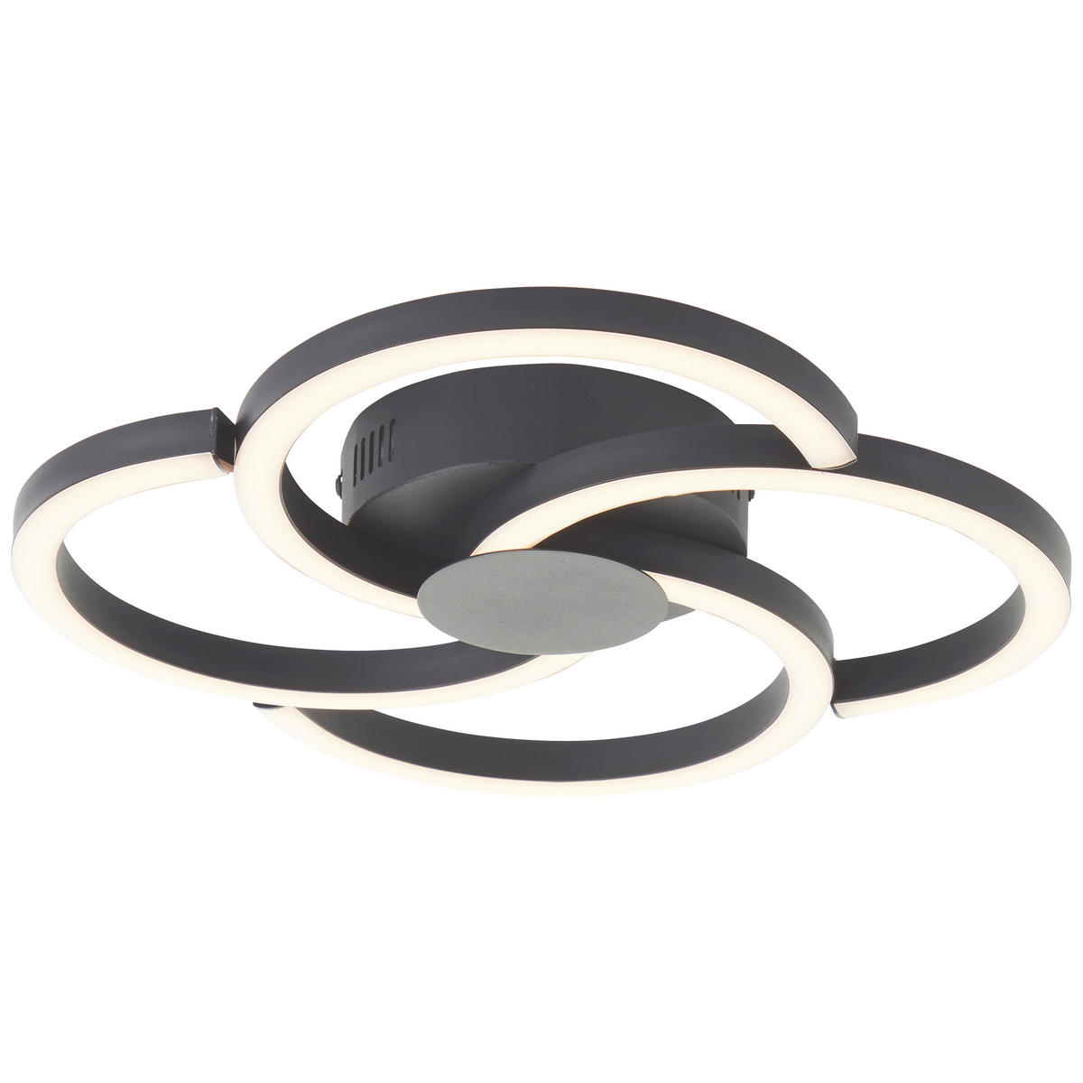 LED-DECKENLEUCHTE  34/6 cm    - Schwarz, Design, Kunststoff/Metall (34/6cm) - Brilliant