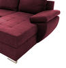 WOHNLANDSCHAFT Beere Mikrofaser  - Chromfarben/Beere, KONVENTIONELL (219/294/157cm) - Livetastic