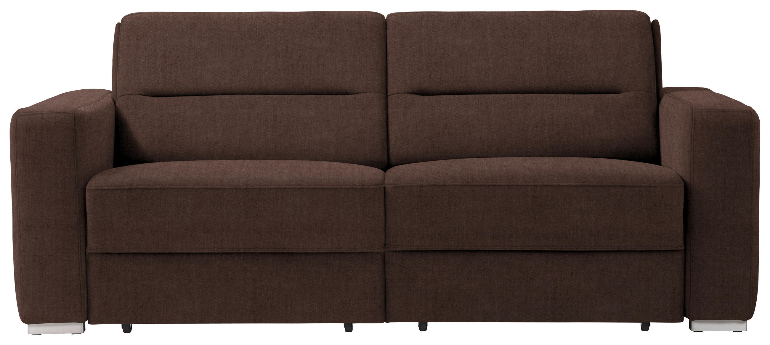 SCHLAFSOFA in Textil Braun  - Braun, Konventionell, Textil/Metall (202/86/92cm) - Sedda