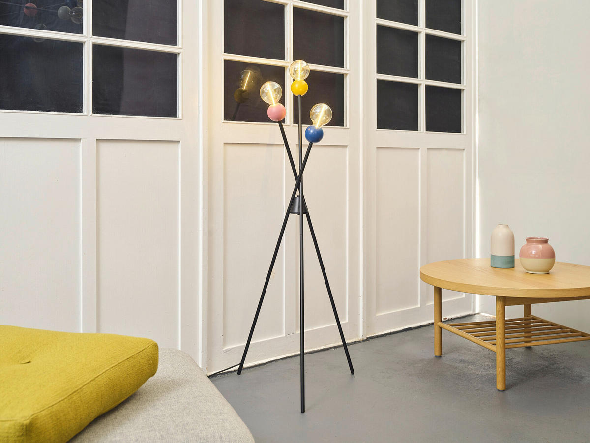 STEHLEUCHTE 55/47/135 cm    - Design, Metall (55/47/135cm) - Osram