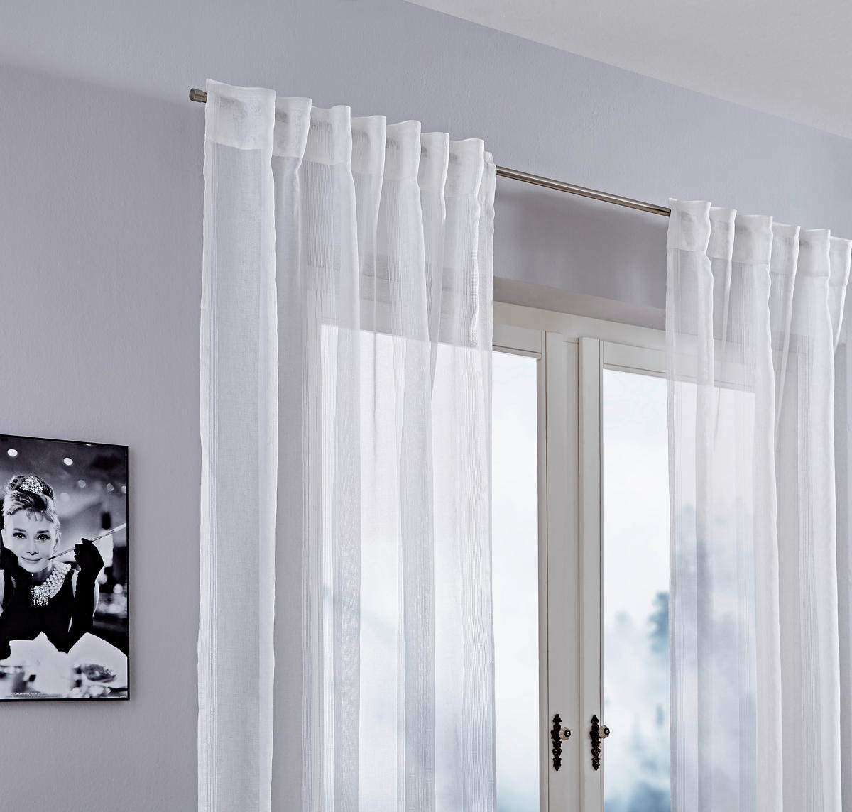 GOTOVA ZAVJESA bijela 140/245 cm   - bijela, Basics, tekstil (140/245cm) - Esposa