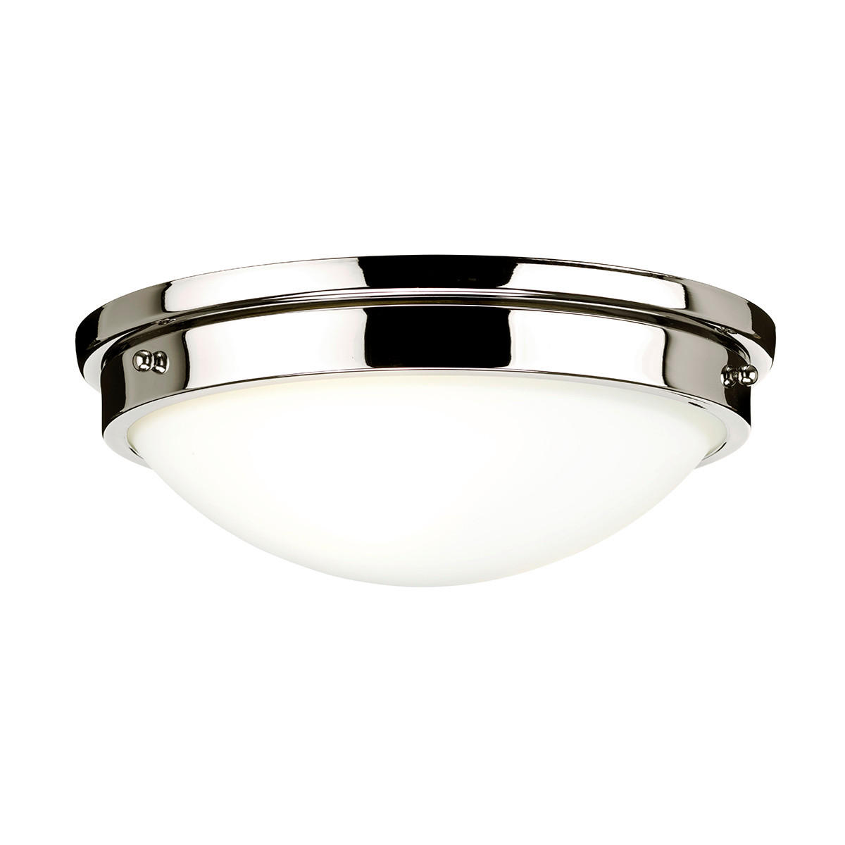 DECKENLEUCHTE  31.8/10.8  cm    - Nickelfarben, Basics, Glas/Metall (31.8/10.8 cm) - Elstead Lighting