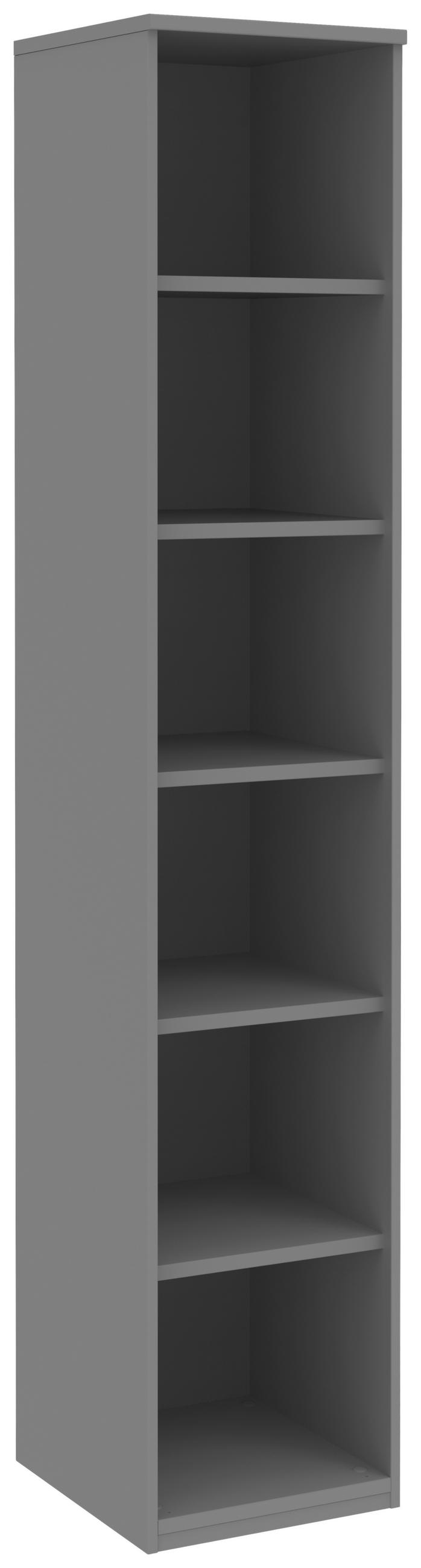 AKTENREGAL 40/217/43 cm  - Grau, Konventionell, Holzwerkstoff (40/217/43cm) - Moderano
