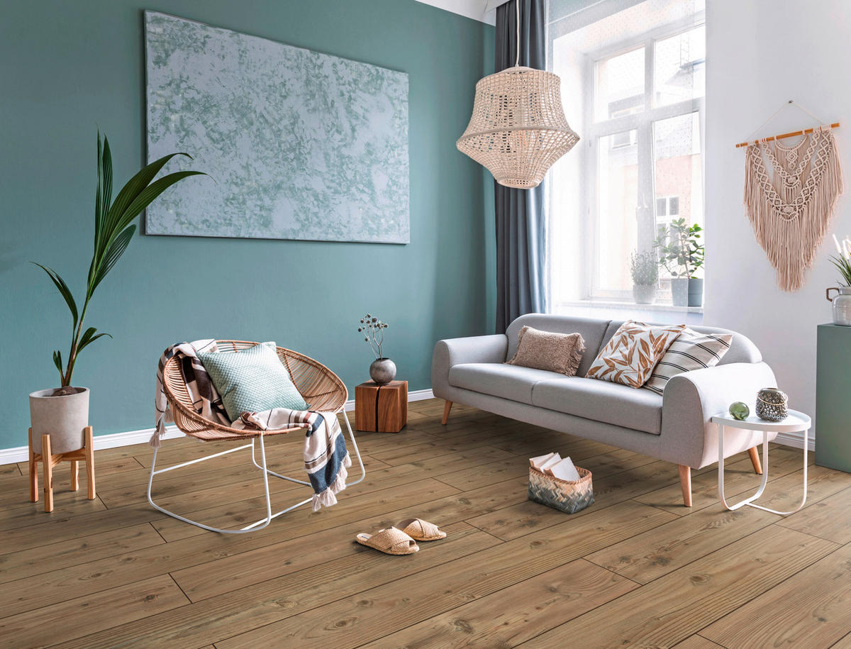 LAMINATBODEN Exquisit  - Pinienfarben, KONVENTIONELL, Holz (138.0/19.3/0.8cm)