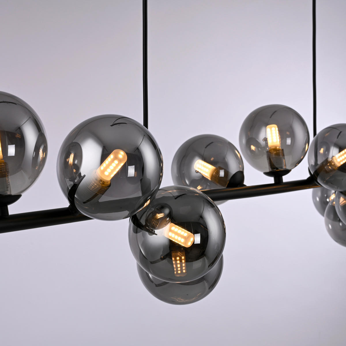 LED-PENDELLEUCHTE 118/23/150 cm  - Schwarz, Design, Glas/Kunststoff (118/23/150cm) - Schöner Wohnen