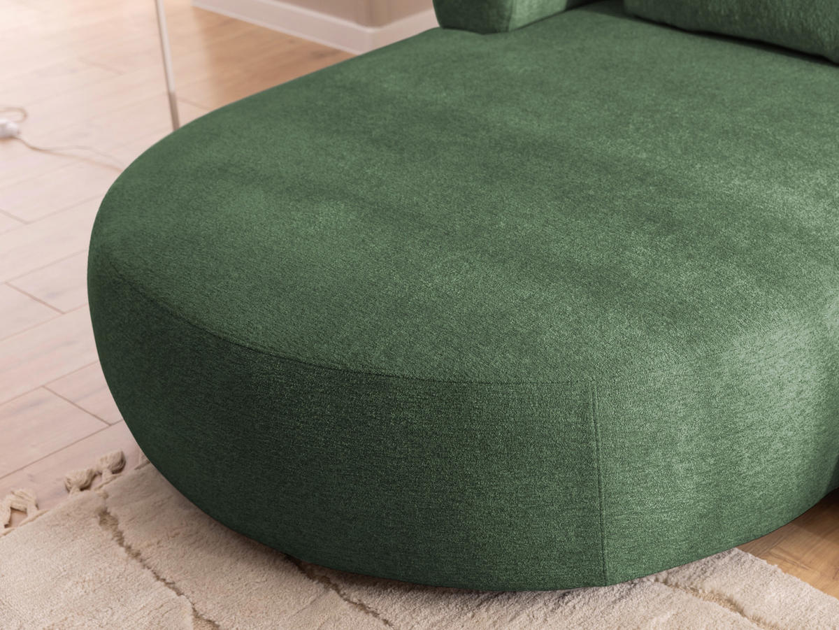 XXL-SESSEL Chenille Grün    - Schwarz/Grün, Design, Kunststoff/Textil (122/76/156cm) - Livetastic