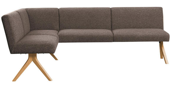 ECKBANK 172/238 cm  in Braun  - Eichefarben/Braun, KONVENTIONELL, Holz/Textil (172/238cm) - Linea Natura