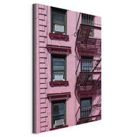 MALBA NA PLÁTNĚ, architektura, 40/60/1,2 cm - šedá/pink, Basics, kompozitní dřevo/textil (40/60/1,2cm) - artgeist