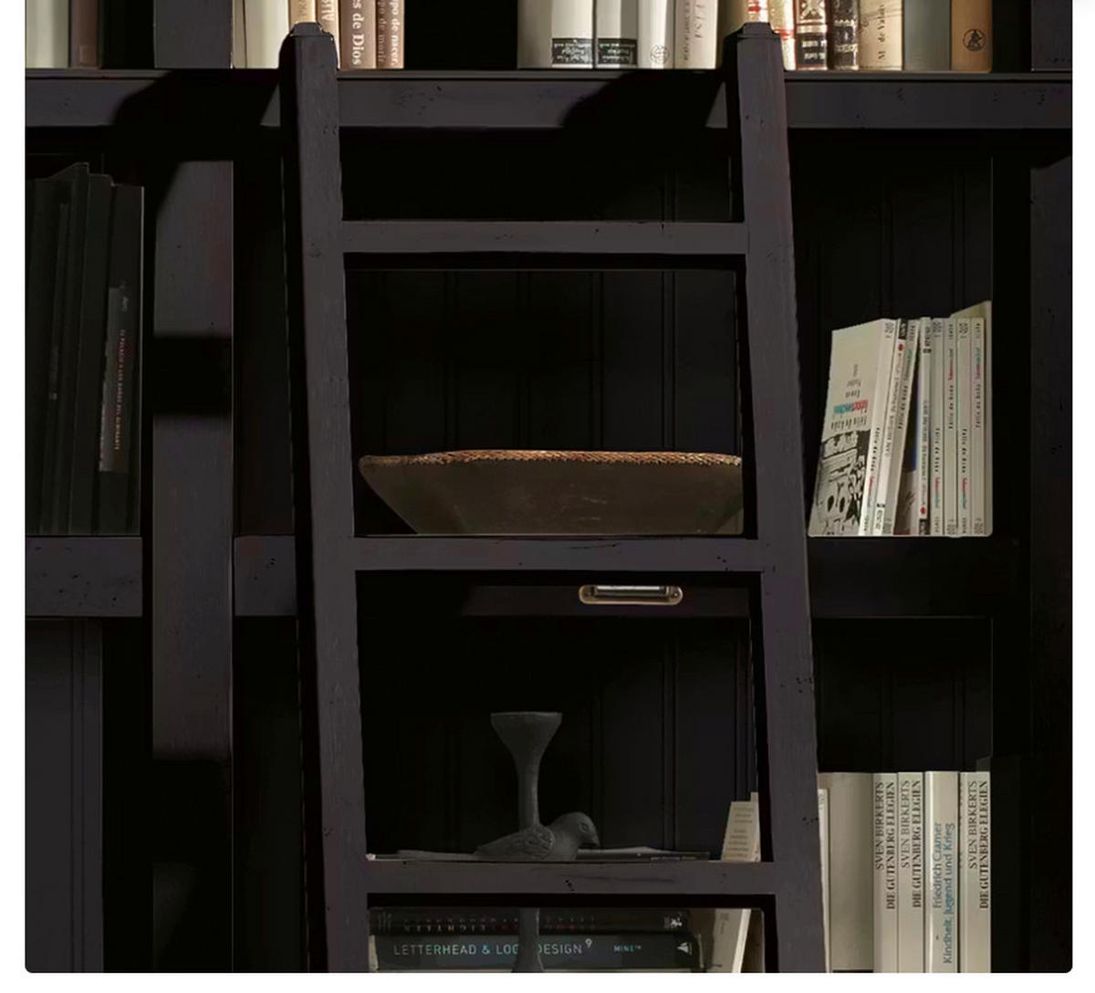 WOHNWAND UrbanClass 3-teilig  in Schwarz  311/238,5/52-46,5 cm  - Schwarz/Bronzefarben, LIFESTYLE, Holz/Metall (311/238,5/52-46,5cm) - Livetastic