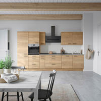 KÜCHENLEERBLOCK Structura 360 cm  in Eichefarben, Schieferfarben  - Schieferfarben/Eichefarben, MODERN, Holzwerkstoff/Metall (360cm) - Nobilia