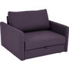 SCHLAFSESSEL Flachgewebe Violett    - Chromfarben/Violett, Design, Textil/Metall (116/77-88/110-120cm) - Bali