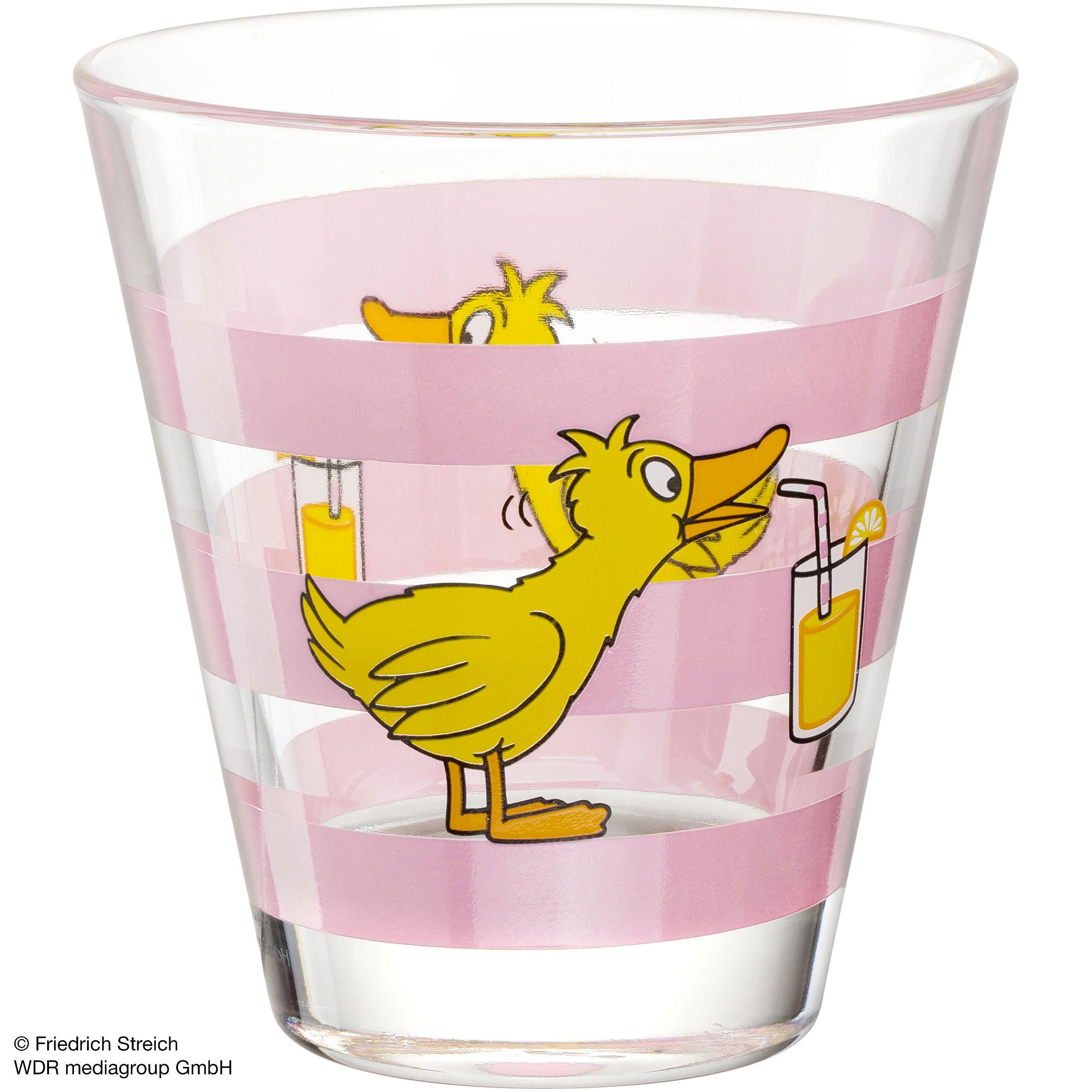 TRINKGLAS 215 ml  - Hellrosa/Gelb, KONVENTIONELL, Glas (8,5/9/8,5cm) - Leonardo