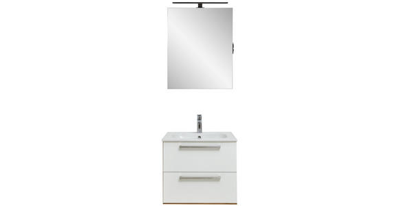 BADEZIMMER - Eichefarben/Weiß, Design, Glas/Holzwerkstoff (60cm) - Dieter Knoll