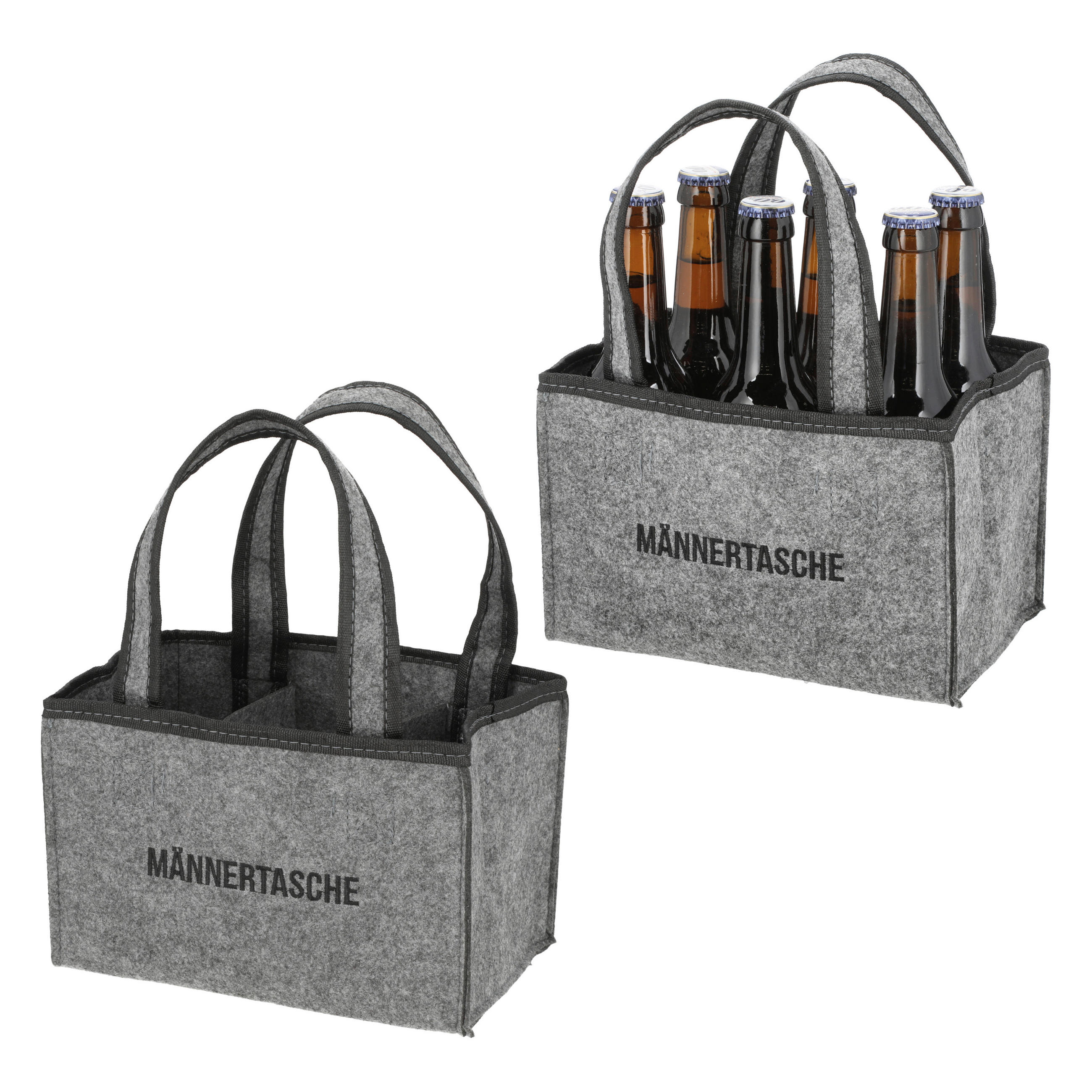 EINKAUFSTASCHE  - Grau, Basics (23/15/15cm)