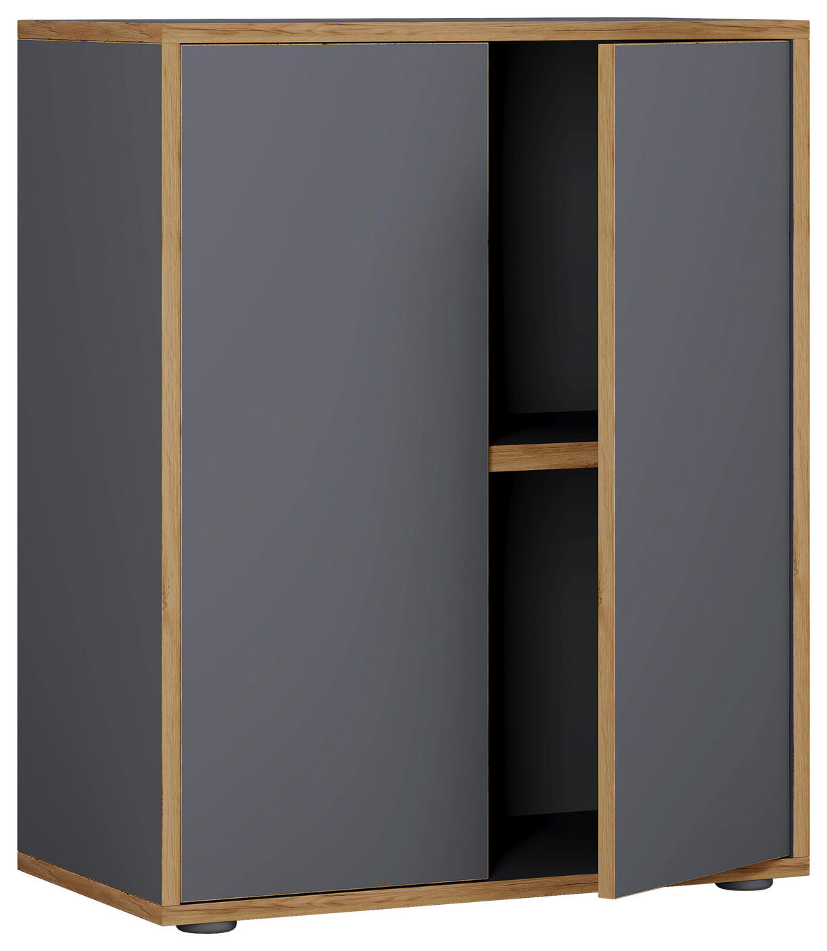 AKTENSCHRANK Anthrazit, Honigeiche  - Honigeiche/Anthrazit, Design, Holzwerkstoff (60/74/33cm) - MID.YOU