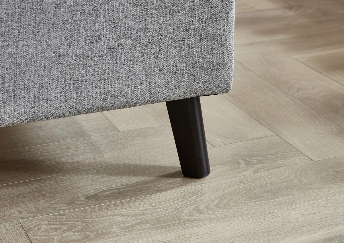 POLSTERBETT 180/200 cm,  in Grau,  - Schwarz/Grau, Basics, Holz/Textil (180/200cm) - Boxxx