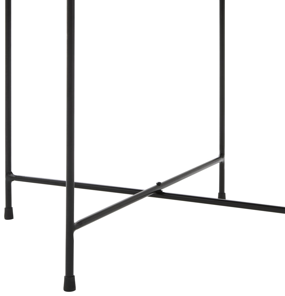 COUCHTISCH 50/50/45 cm quadratisch Schwarz, Braun  - Schwarz/Braun, Design, Stein/Metall (50/50/45cm) - Livetastic