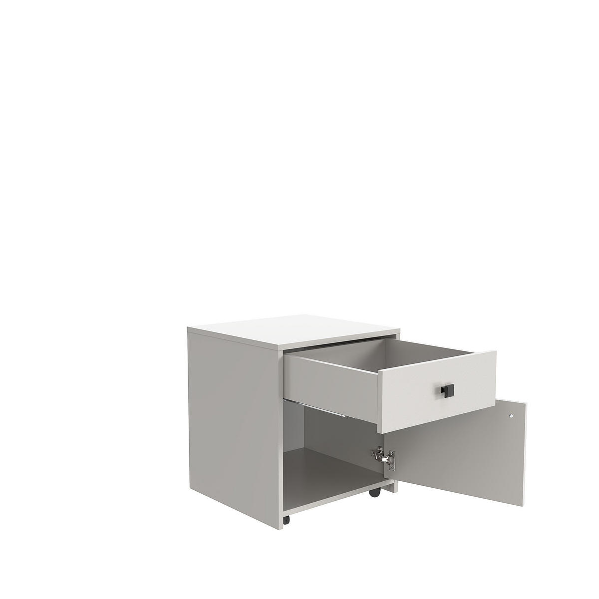 ROLLCONTAINER Kaschmir  - Kaschmir/Schwarz, MODERN, Holzwerkstoff/Kunststoff (48/53/45,3cm) - Milino