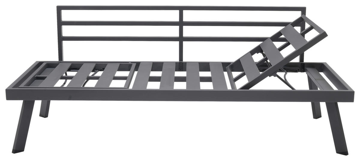 3-SITZER-BANK 180/82/80,1 cm Flachgewebe Dunkelgrau  - Dunkelgrau, MODERN, Textil/Metall (180/82/80,1cm) - Amatio