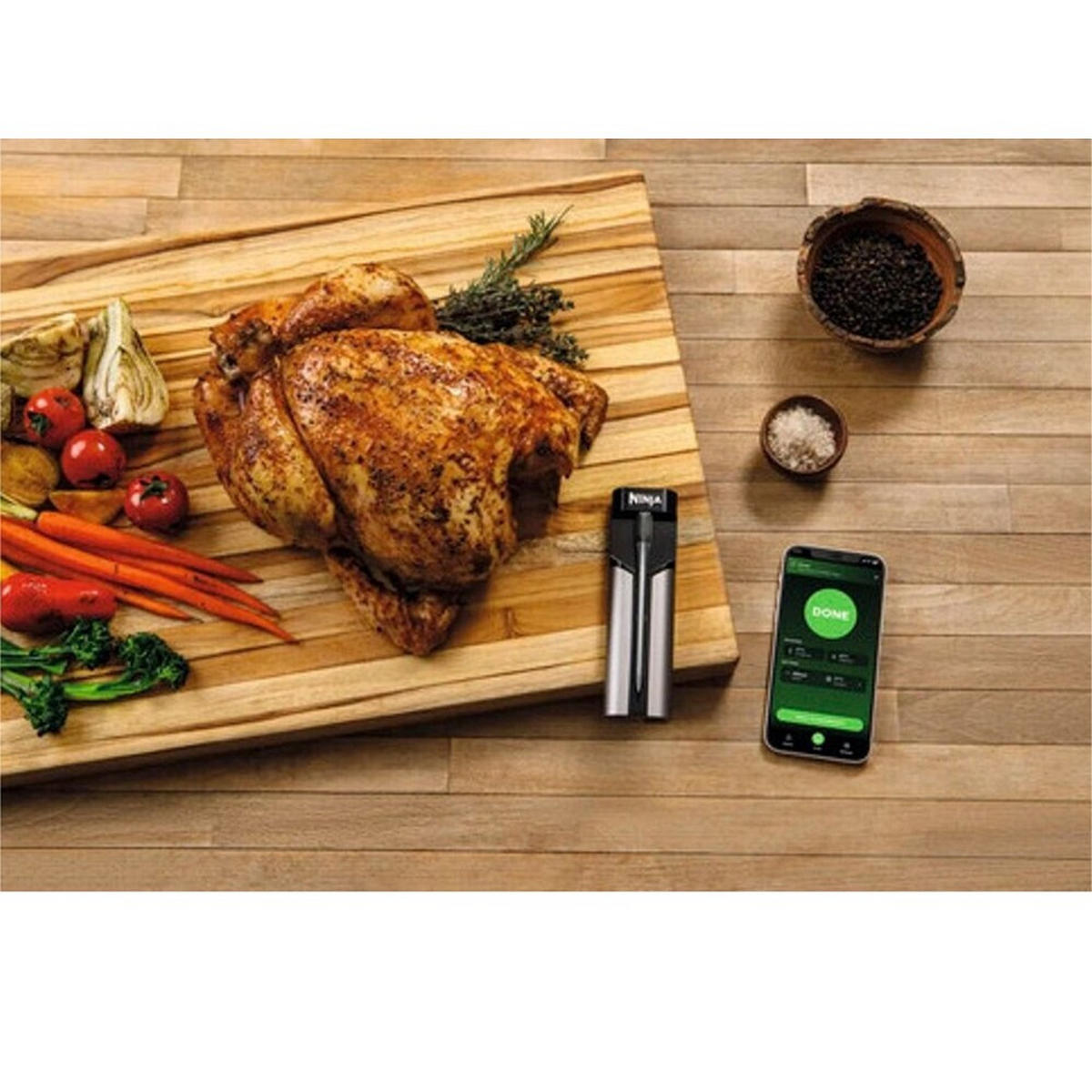 BRATENTHERMOMETER NINJA Pro Chef  - Hellgrau/Schwarz, Basics, Metall (15,4/4,4/2,2cm)