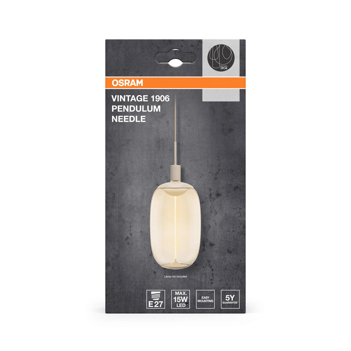 LEUCHTENFASSUNG Vintage 1906 10/228,7 cm   - Beige, KONVENTIONELL, Metall (10/228,7cm) - Osram