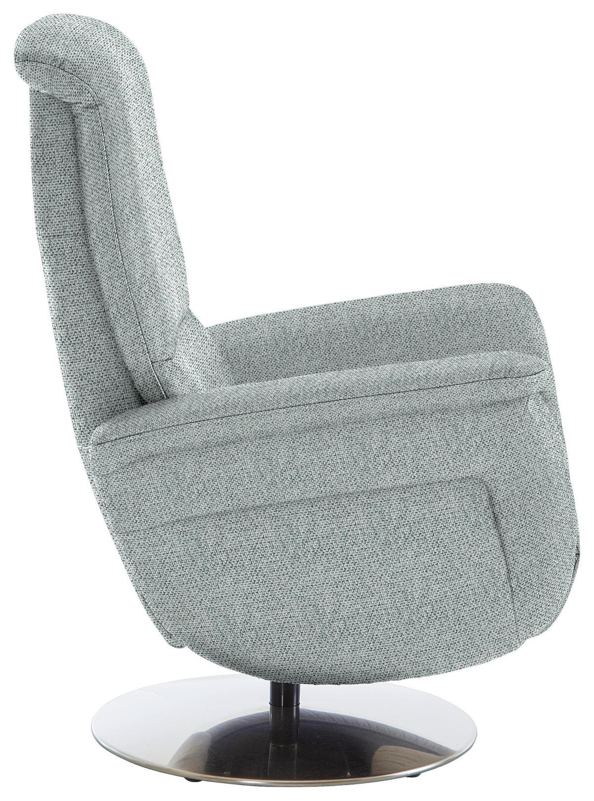 RELAXSESSEL in Textil Hellgrau  - Edelstahlfarben/Hellgrau, KONVENTIONELL, Textil/Metall (79/112/94cm) - Beldomo Premium
