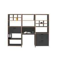 MINI-OFFICE in verschiedenen Holz-Dekoren erhältlich, Beimöbel erhältlich Buchefarben, Anthrazit - Anthrazit/Buchefarben, MODERN, Holzwerkstoff (228/50/179,1cm) - Tojo